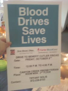 Blood Drive Benefiting Cutler