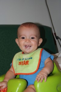 Eating solid food is fun