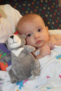 Cutler and his PICU Bear